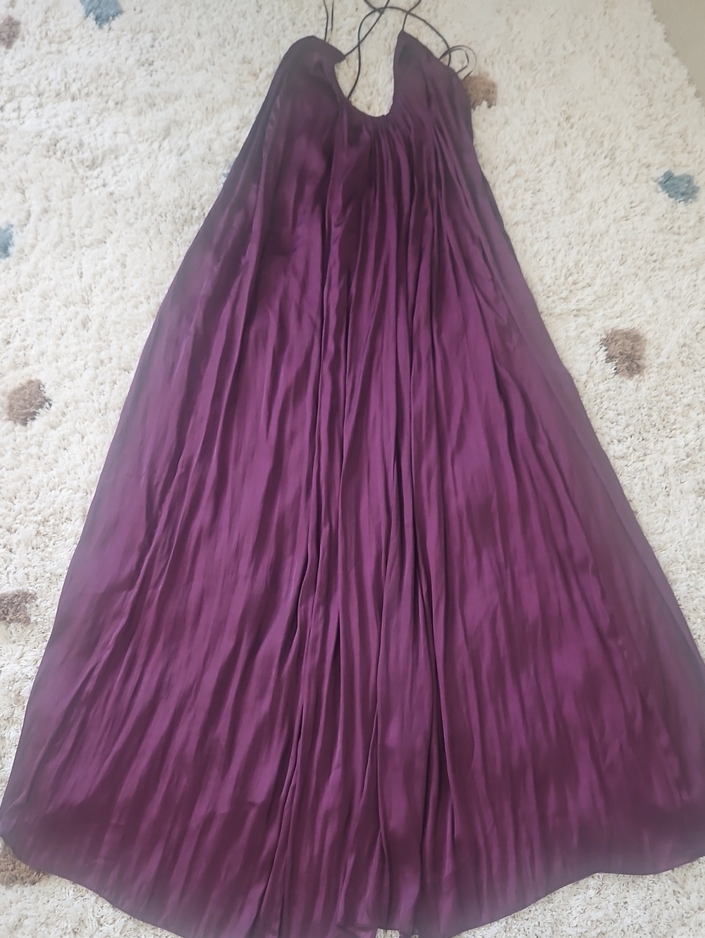 Zara Deep Plum A-Line Maxi Skirt